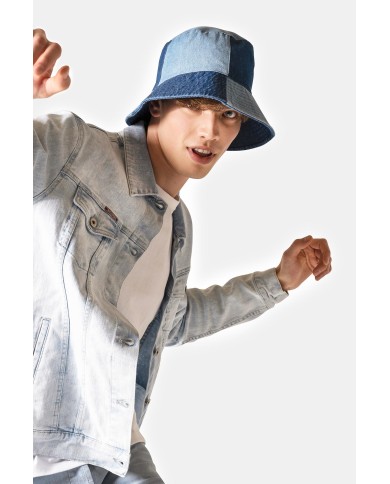 CAPPELLO DA PESCATORE IN JEANS PATCHWORK