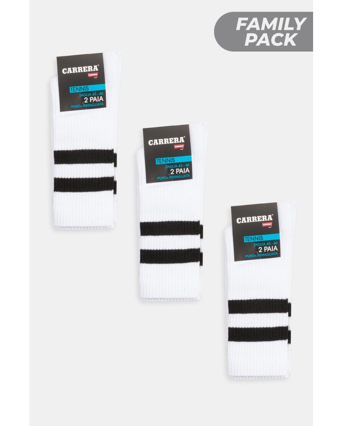 3 x BIPACK CALZE TENNIS IN SPUGNA