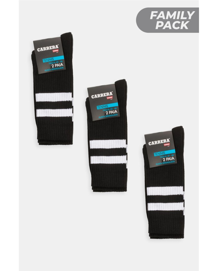 3 x BIPACK CALZE TENNIS IN SPUGNA