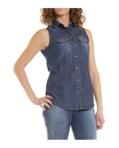 CAMICIA SMANICATA IN JEANS