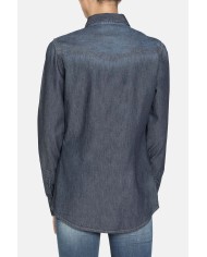 CAMICIA IN JEANS ADERENTE STILE WESTERN