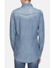 CAMICIA IN JEANS ADERENTE STILE WESTERN