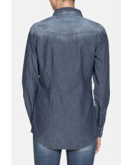 CAMICIA IN JEANS ADERENTE STILE WESTERN