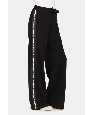 PANTALONE IN FELPA. Vita alta e gamba regolare.