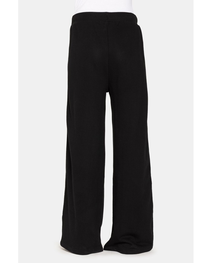 PANTALONE IN FELPA. Vita alta e gamba regolare.