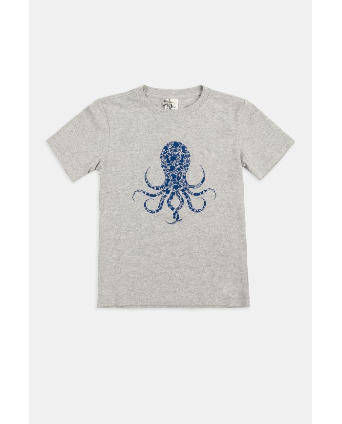 T-SHIRT “OCEANI PULITI” IN COTONE E PET RICICLATI