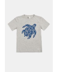 T-SHIRT “OCEANI PULITI” IN COTONE E PET RICICLATI