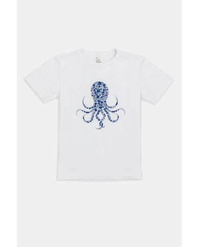 T-SHIRT “OCEANI PULITI” IN COTONE E PET RICICLATI