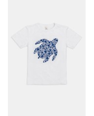 T-SHIRT “OCEANI PULITI” IN COTONE E PET RICICLATI