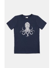 T-SHIRT “OCEANI PULITI” IN COTONE E PET RICICLATI