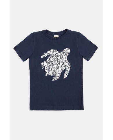 T-SHIRT “OCEANI PULITI” IN COTONE E PET RICICLATI