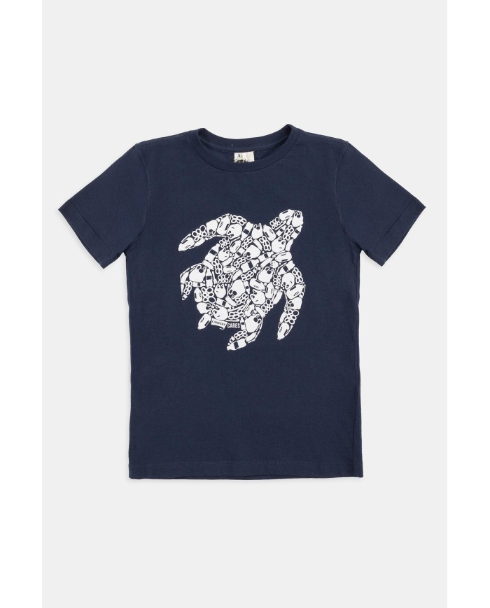 T-SHIRT “OCEANI PULITI” IN COTONE E PET RICICLATI