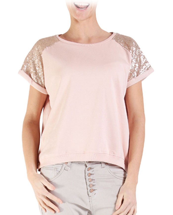 FELPA GIROCOLLO, SHORT SLEEVE