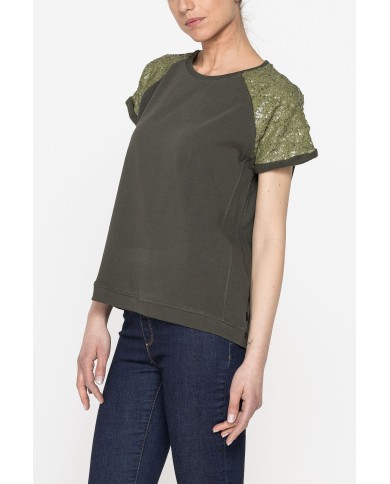 FELPA GIROCOLLO, SHORT SLEEVE