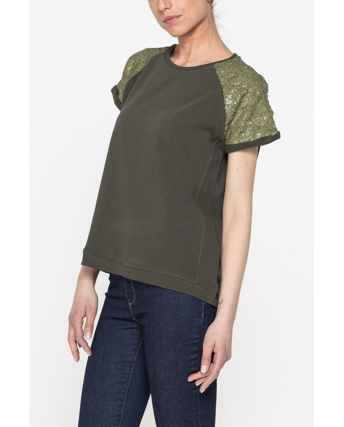 FELPA GIROCOLLO, SHORT SLEEVE