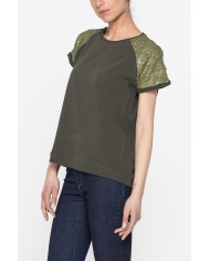 FELPA GIROCOLLO, SHORT SLEEVE