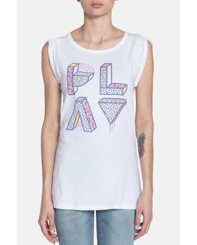 T-SHIRT GIROCOLLO IN COTONE