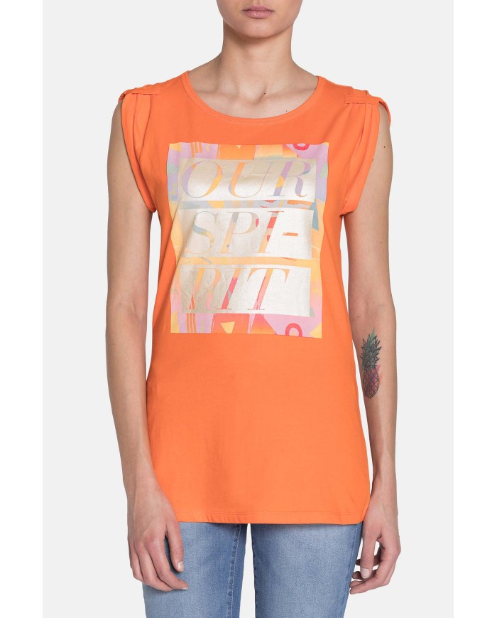 T-SHIRT GIROCOLLO IN COTONE