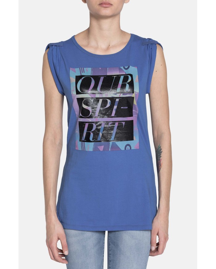 T-SHIRT GIROCOLLO IN COTONE