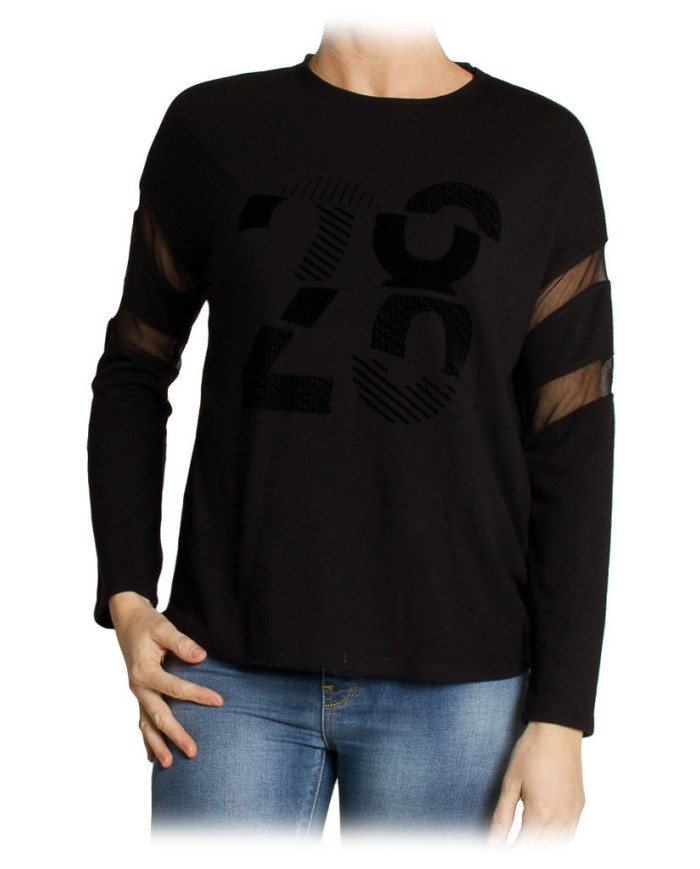 T-SHIRT MANICA LUNGA CON INSERTI TOULLE