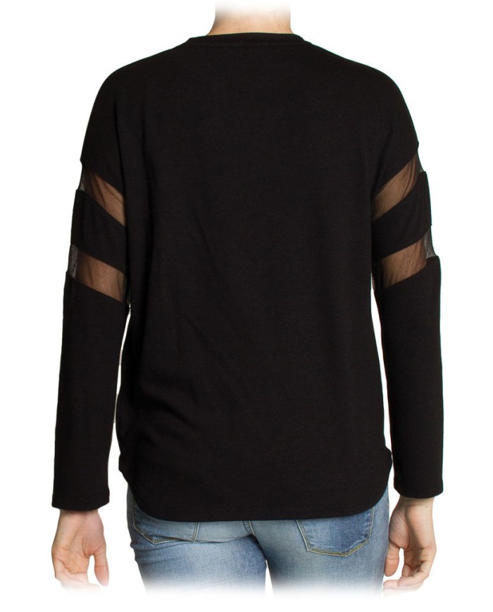 T-SHIRT MANICA LUNGA CON INSERTI TOULLE