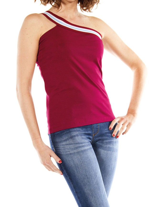 CANOTTA MONOSPALLA IN JERSEY