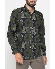 CAMICIA SLIM FIT IN MUSSOLA STAMPATA