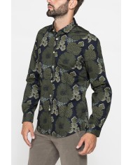 CAMICIA SLIM FIT IN MUSSOLA STAMPATA