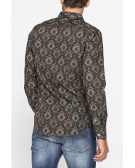 CAMICIA SLIM FIT IN MUSSOLA STAMPATA