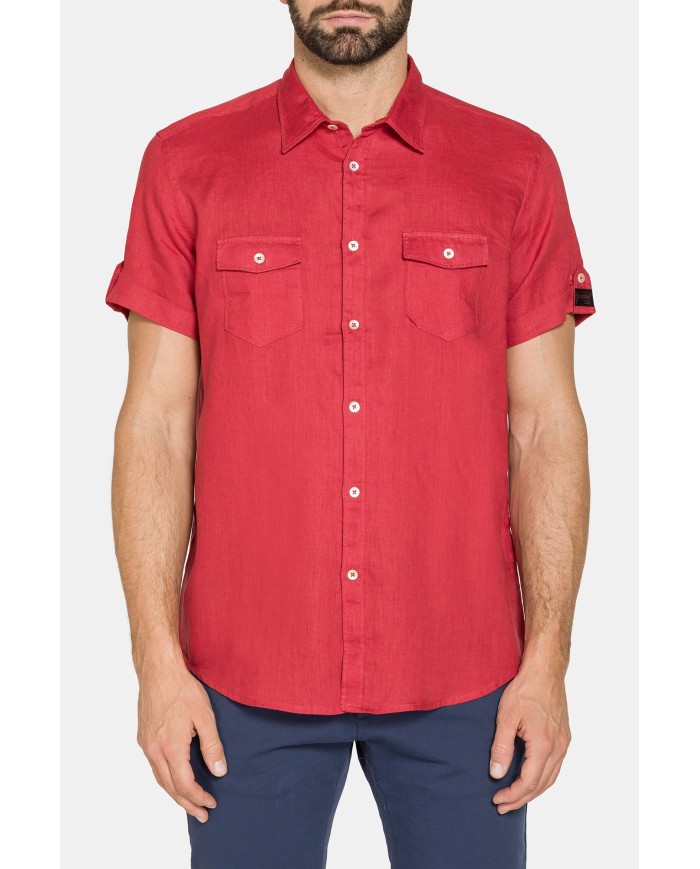 CAMICIA IN LINO MANICA CORTA