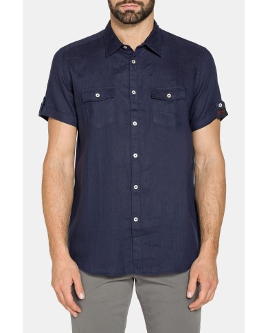 CAMICIA IN LINO MANICA CORTA