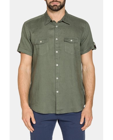 CAMICIA IN LINO MANICA CORTA