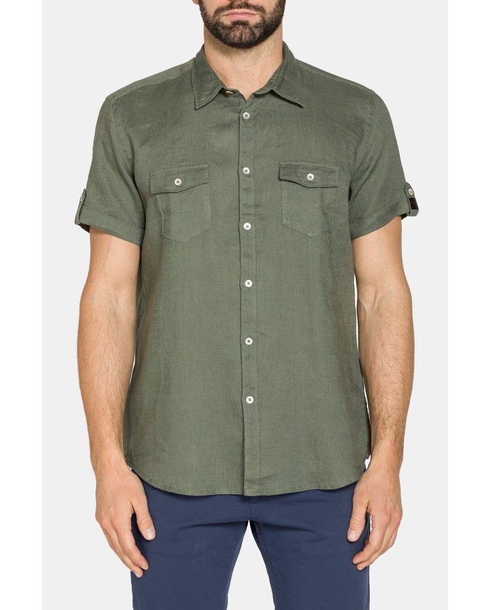 CAMICIA IN LINO MANICA CORTA