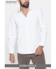 CAMICIA PASSPORT IN TESSUTO COMFORT STRETCH TINTA UNITA