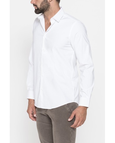 CAMICIA PASSPORT IN TESSUTO COMFORT STRETCH TINTA UNITA