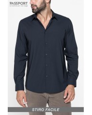 CAMICIA PASSPORT IN TESSUTO COMFORT STRETCH TINTA UNITA