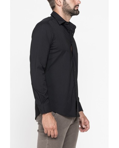 CAMICIA PASSPORT IN TESSUTO COMFORT STRETCH TINTA UNITA