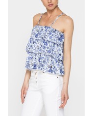 TOP A BALZE IN TESSUTO DI COTONE LEGGERO