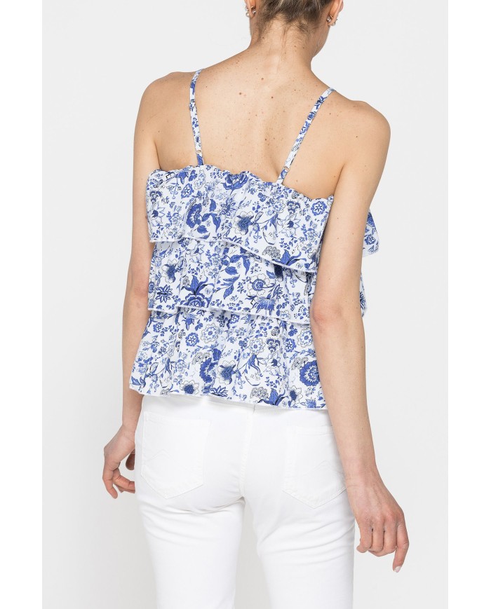 TOP A BALZE IN TESSUTO DI COTONE LEGGERO