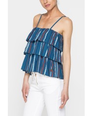 TOP A BALZE IN TESSUTO DI COTONE LEGGERO