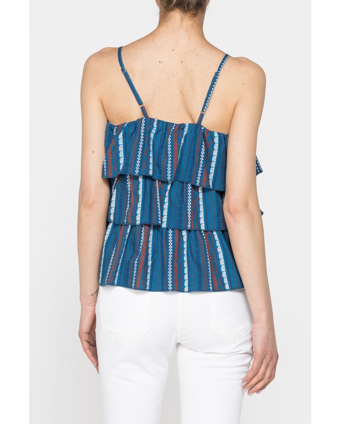 TOP A BALZE IN TESSUTO DI COTONE LEGGERO