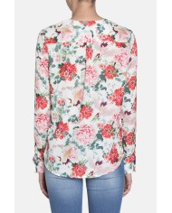 BLUSA GIROCOLLO  IN RASO