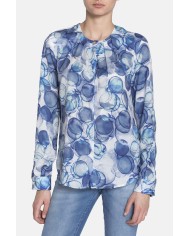 BLUSA GIROCOLLO  IN RASO