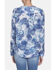 BLUSA GIROCOLLO  IN RASO