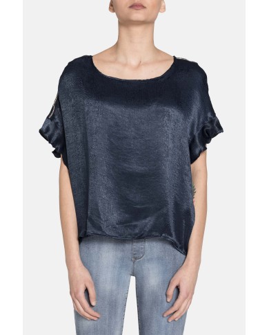 BLUSA IN RASO 100% POLIESTERE