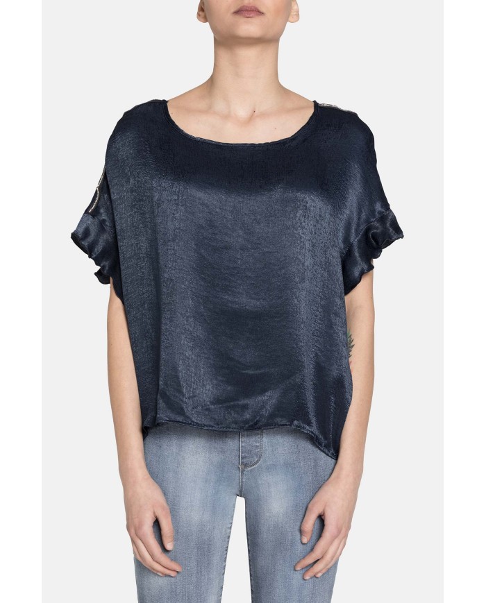 BLUSA IN RASO 100% POLIESTERE