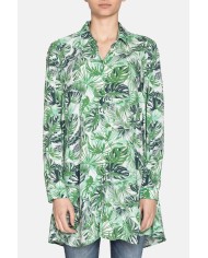 CAMICIA LUNGA IN VISCOSA. Vestibilità regolare.