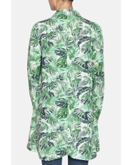 CAMICIA LUNGA IN VISCOSA. Vestibilità regolare.
