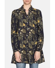 CAMICIA LUNGA IN VISCOSA. Vestibilità regolare.