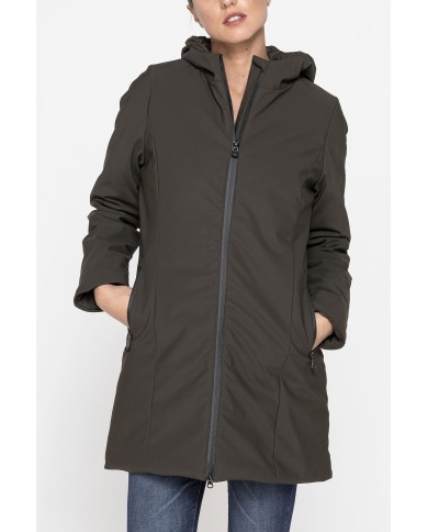 GIUBBOTTO LUNGO RESISTENTE ALL'ACQUA CON CAPPUCCIO